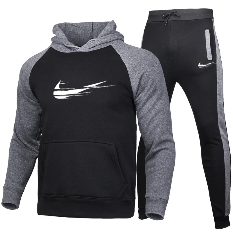 

Fall Winter Men's Tracksuit Hoodies Pants Two Piece Sets Sweatshirts Sweatpants Sportswear Jogging Men Clothing