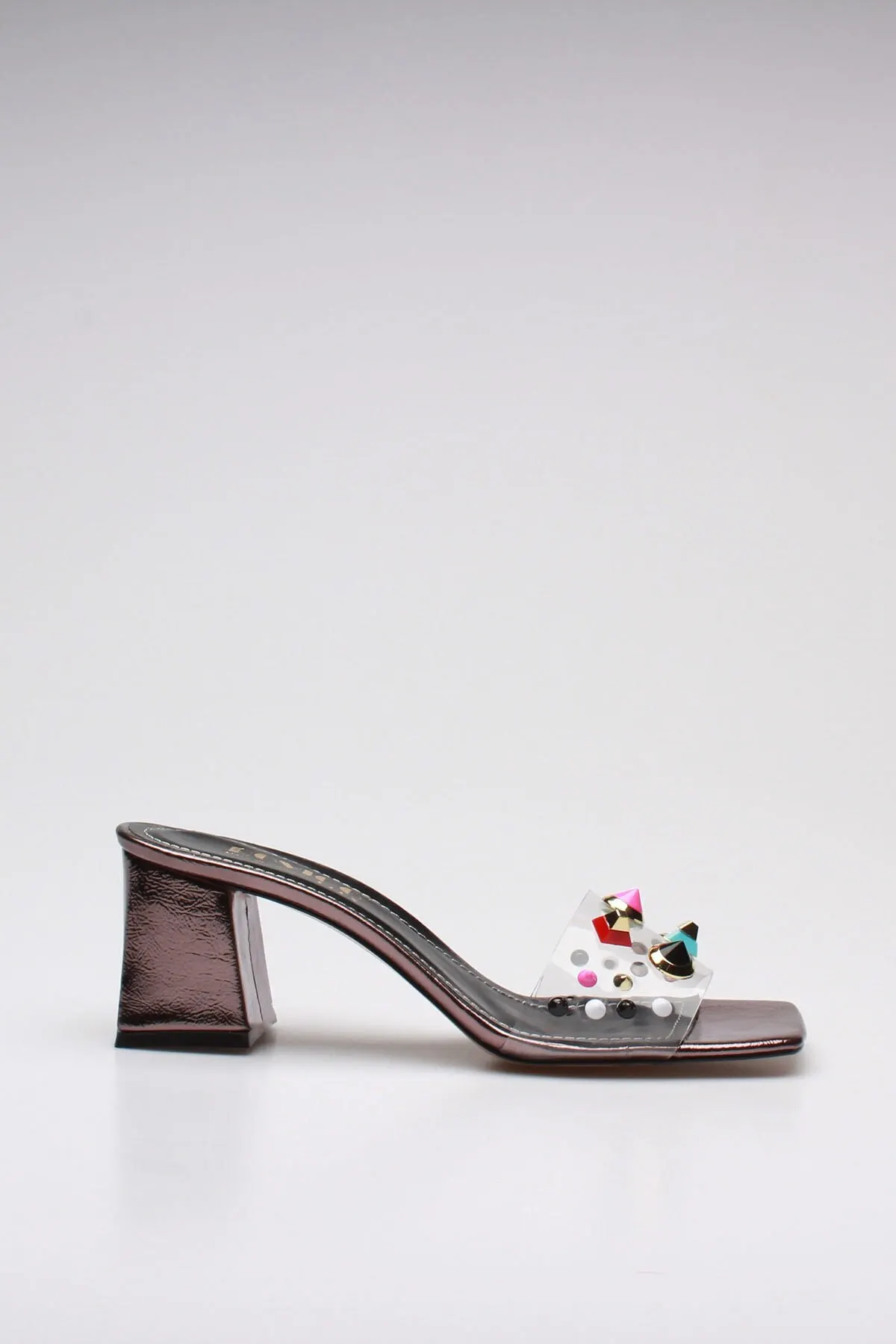 

Модные стильные женские Платиновые прозрачные сморщенные блестящие шлепанцы