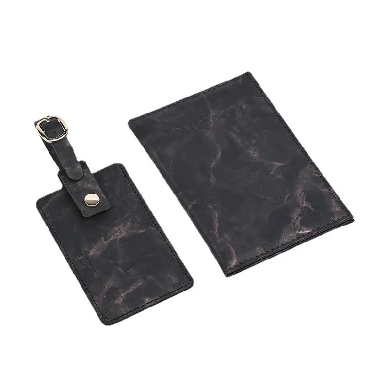 

1set PU Passport Cover Boarding Pass Sleeve Marbling Passport Case ID Credit Card Holder Stock Sleeve