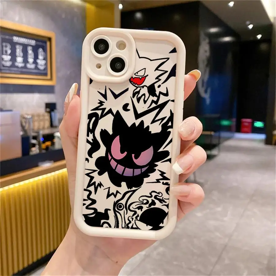 Чехол P-okemon Gengar для телефона Samsung Galaxy A12 A22 A32 A34 A13 A14 5G A33 A23 A24 4G противоударный мягкий