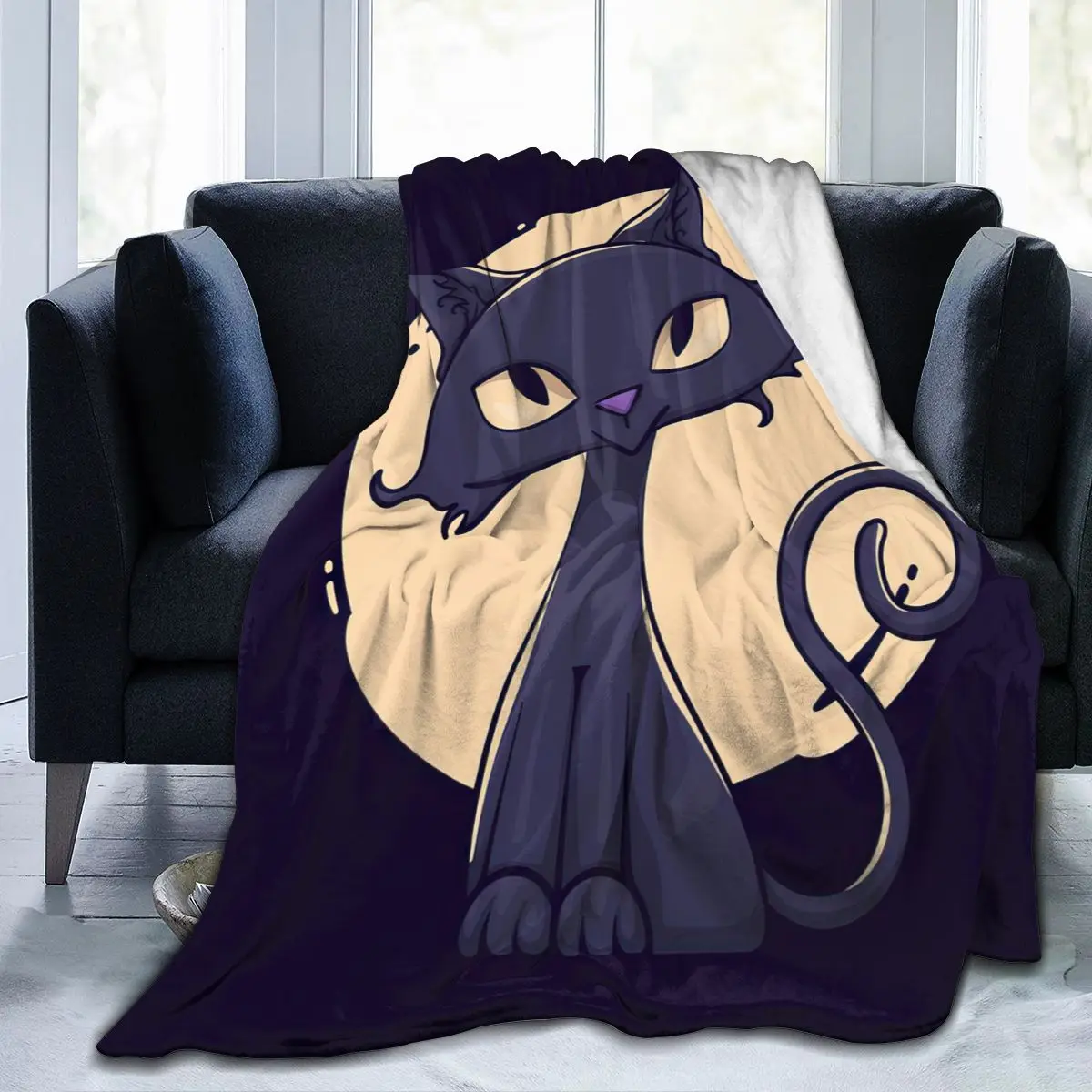 

The cat Super Soft Sofa Blanket Sublimation Cartoon Cartoon Bedding Flannel Played Blanket Bedroom Decor for Children and Adults