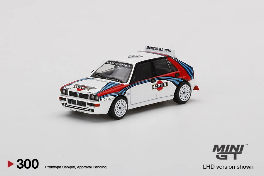 

Цельная модель автомобиля из сплава 1:64 MINI GT Lancia Delta HF