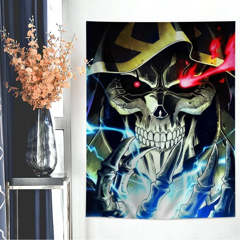 Гобелен Overlord с художественным принтом цветочный и мультяшный вязаный полиэстер