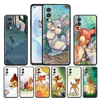 anime bambi cartoon case for oneplus nord 2 ce 5g 9 9pro 8t 7 7ro 6 6t 5t pro plus silicone soft black phone cover capa coque