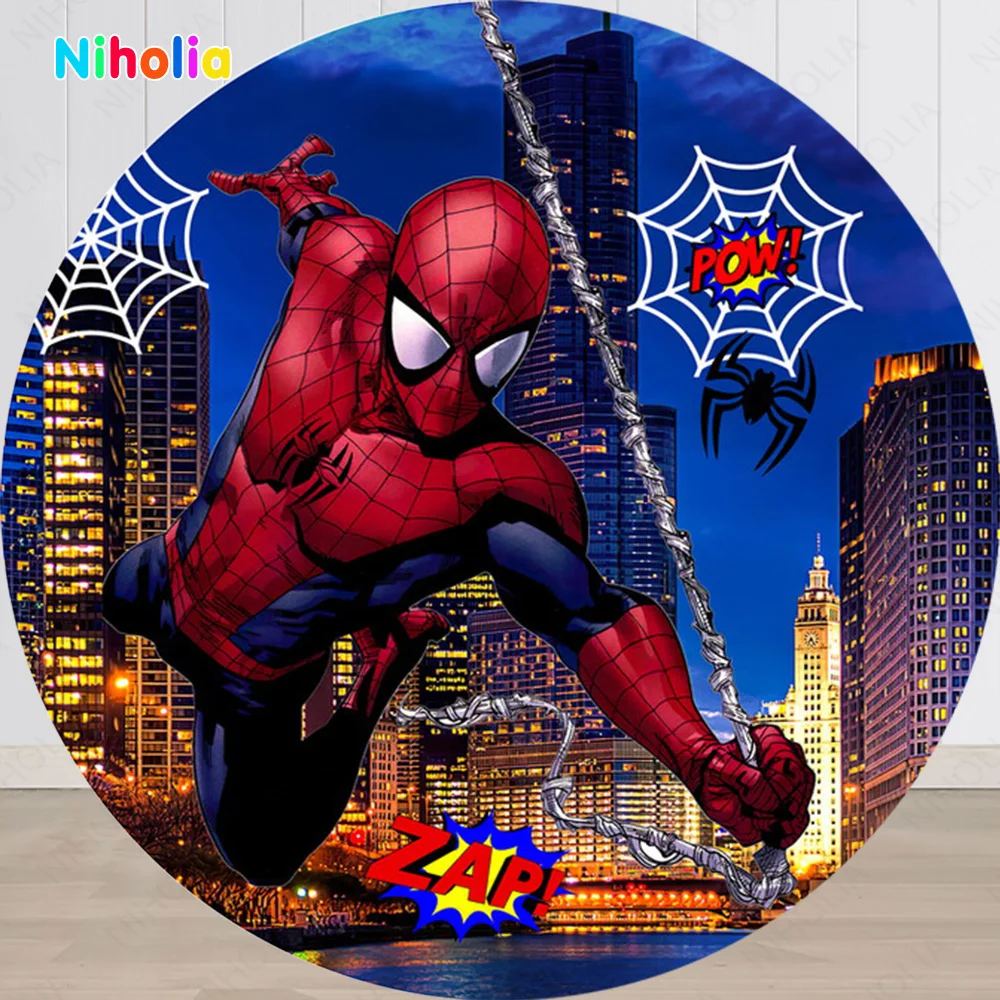 Фон для фотосъемки с изображением супергероев Марвел украшение детского дня