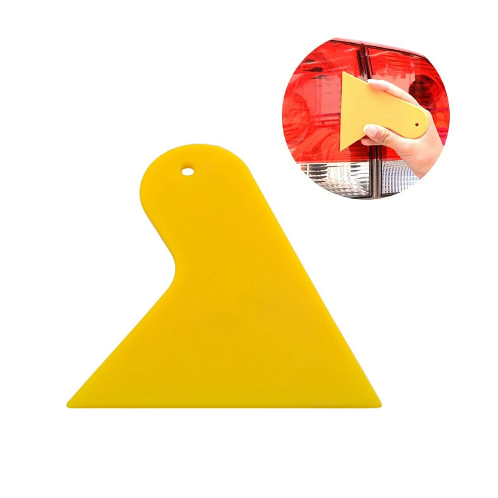 

Small Scraper Car Foil Tool Yellow Triangle Small Scraper Mobile Phone Film Multi-purpose Film Tool Car Wash