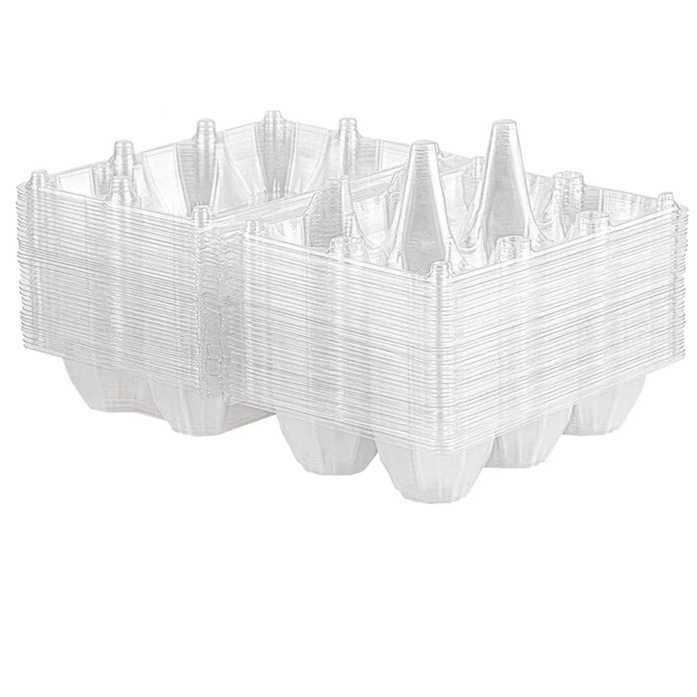 

20pcs 15 Grids Transparent Egg Holders Egg Dispenser Storage Container Fresh Preservation Egg Tray Kitchen Organizer