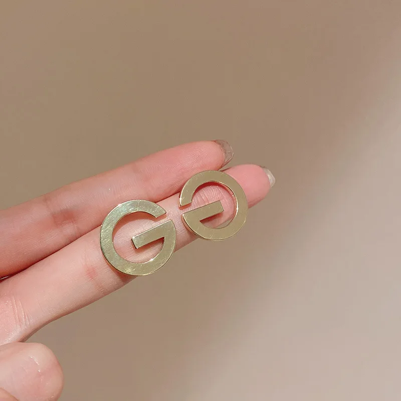 

Simple Versatile Atmospheric Design Gold Letter G Earrings For Women Korean Fashion Earring Daily Birthday Party Jewelry Gifts