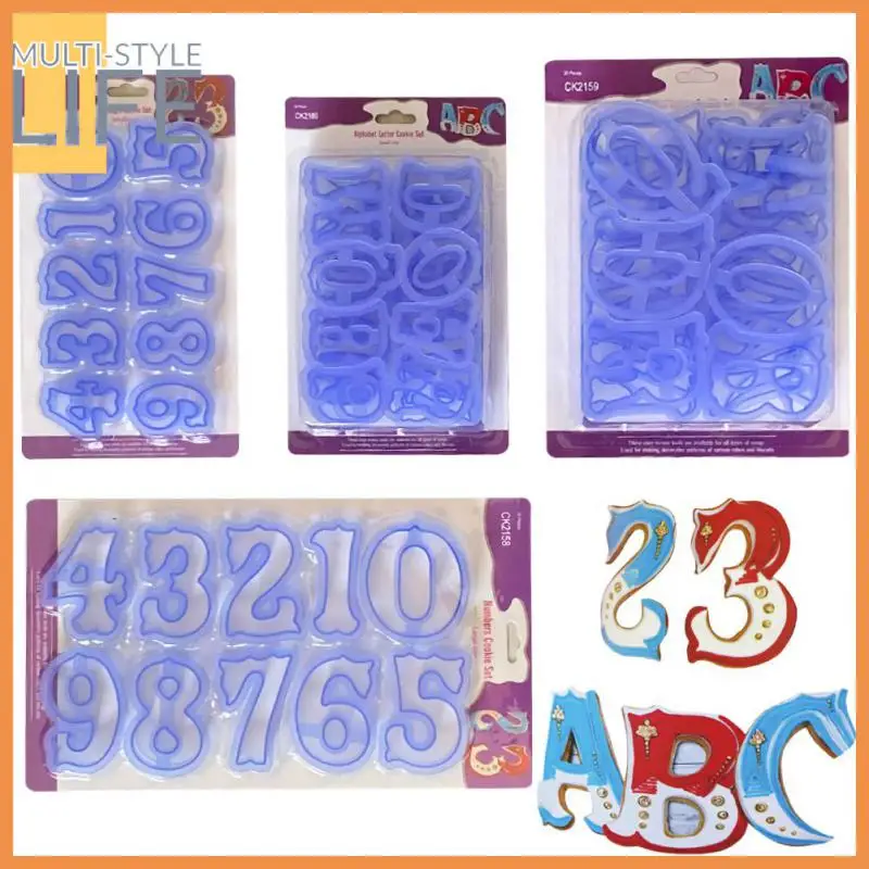 

Plastic Cake Mould DIY Alphabet Letter And Number Impress Biscuit Cookie Cutter Press Stamp Embosser Fondant Mold Bakeware