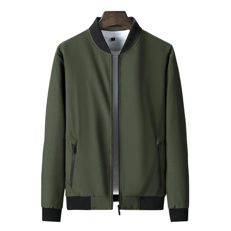 

M-8XL Plus Size Mens Jackets Spring Autumn Casual Solid Fashion Slim Bomber Jacket Men Overcoat New Baseball Jackets Mens Jacket