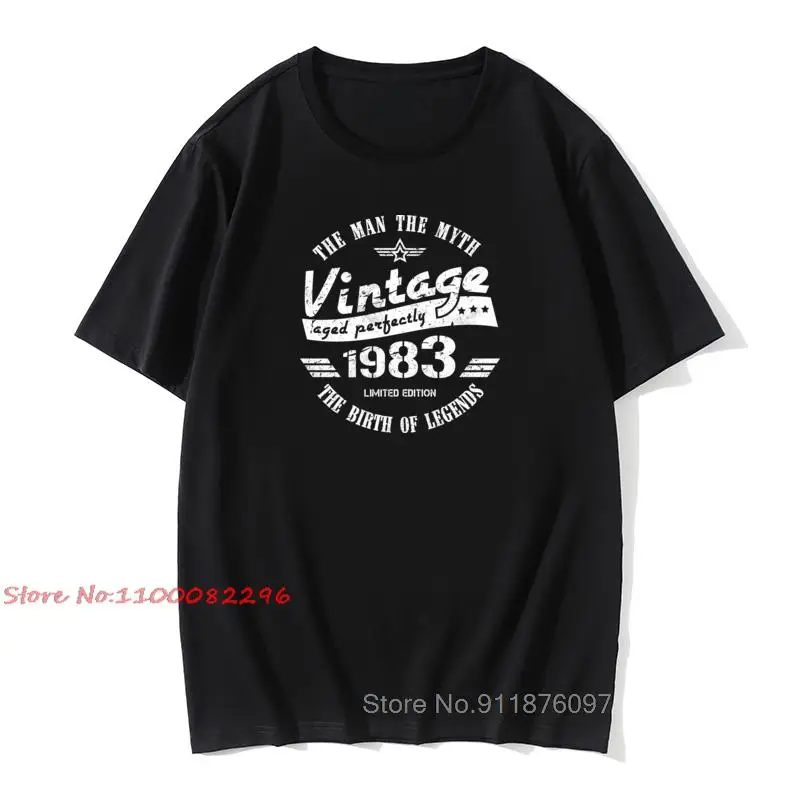 

Man Vintage 1983 36th Humorous T Shirt Gift For Men T-Shirt Leisure Vintage Short Sleeved Tops Tees Cotton Basic Tees Vintage