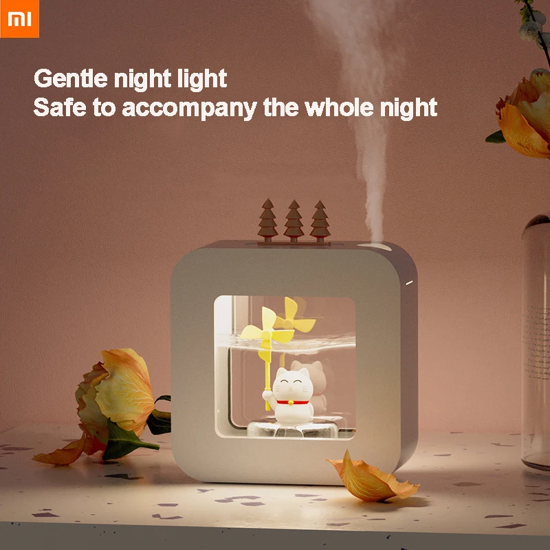 

XIaomi Humidifier Portable Aroma Oil Diffuser USB 450ml LED Light Aromatherapy Wireless Adroable Cute Pet Gift Air Humidifier