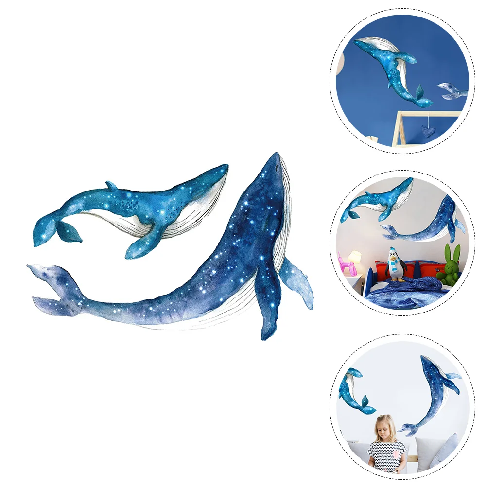 

2 Sets Whale Wall Sticker Window Decals Nursery Wall Decals Mural Ocean Themed Decals Pvc Ocean Animals Wall Sticker Lovers