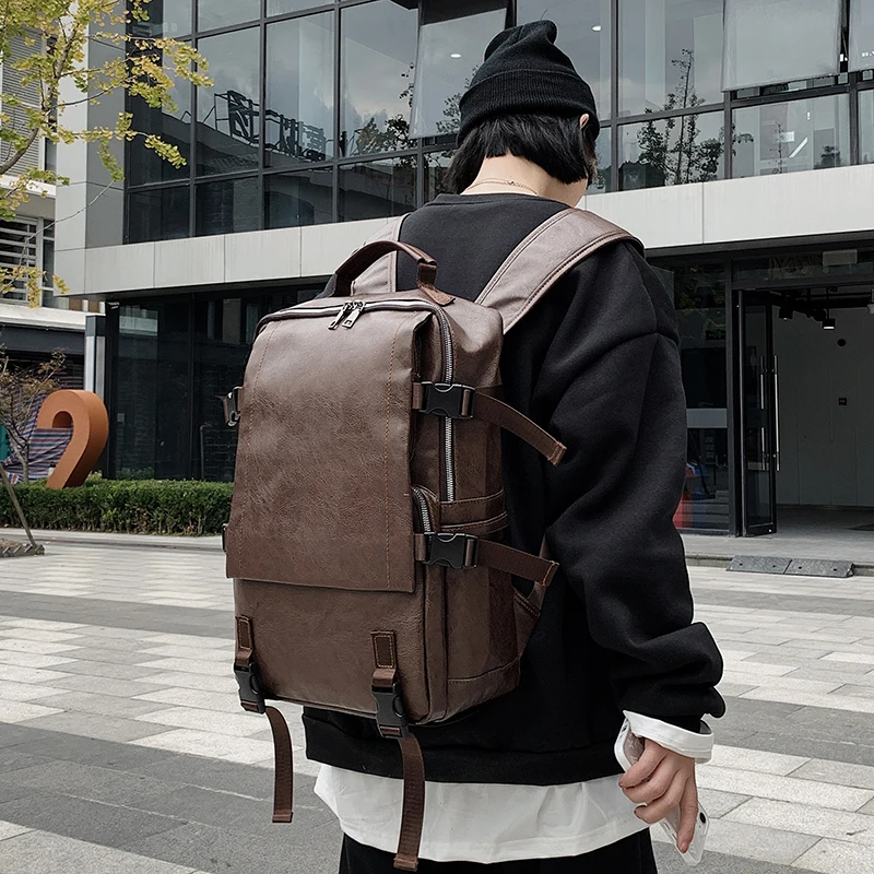 

High capacity schoolbag middle school and junior high school students backpack men's and women's class bag new travel bag