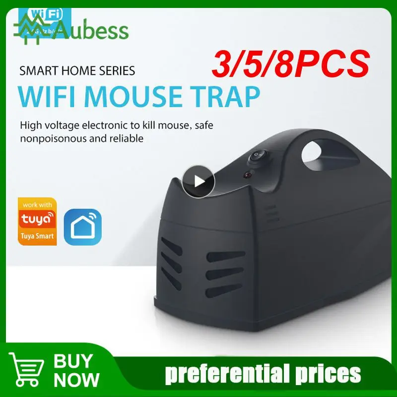 

3/5/8PCS Mouse Catcher Wireless 2.4ghz Rat Pest Trap App Control Wifi Mousetrap Sensor Smartlife Rodent Killer High Sensitivity