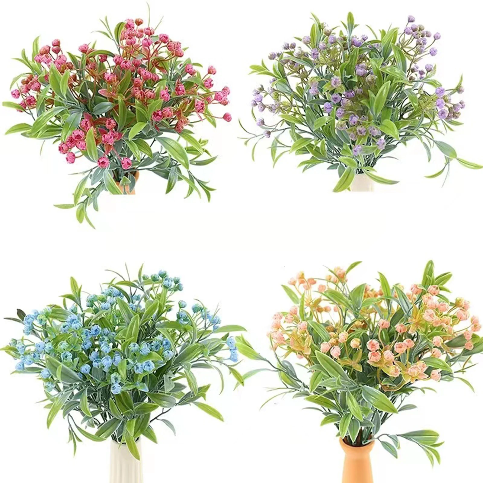 

1 Pcs Babys Breath Artificial Flowers Fake Gypsophila Real Touch Flowers Eucalyptus Stems for Wedding Party Home Garden Decor