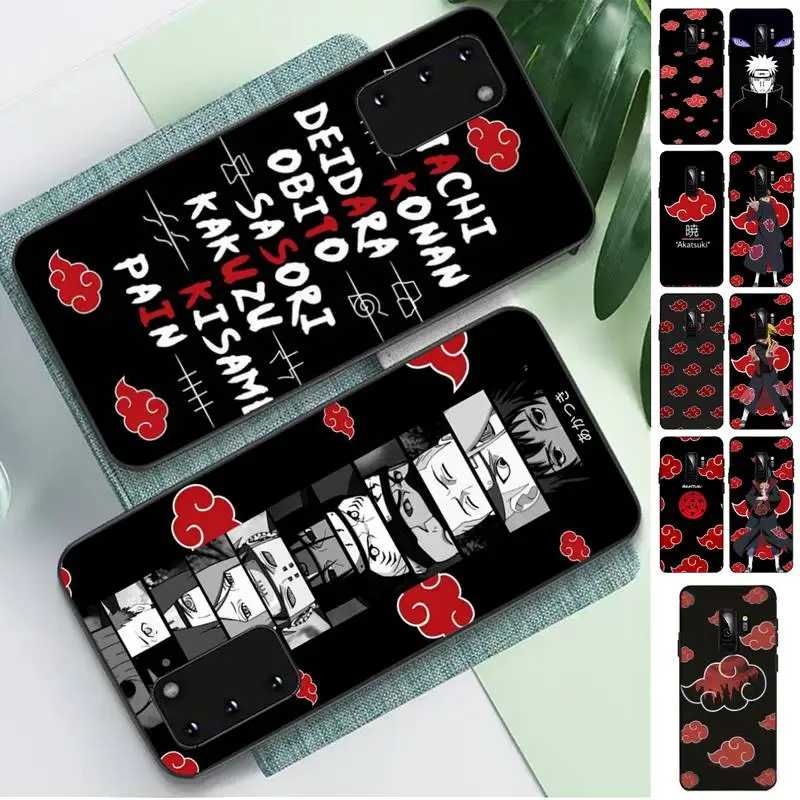 

BANDAI Anime Naruto Akatsuki Cloud Phone Case for Samsung S10 21 20 9 8 plus lite S20 UlTRA 7edge