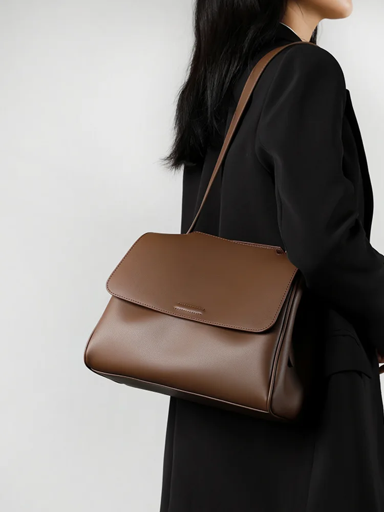 Сумка из натуральной кожи с верхними ручками для женщин высококачественный