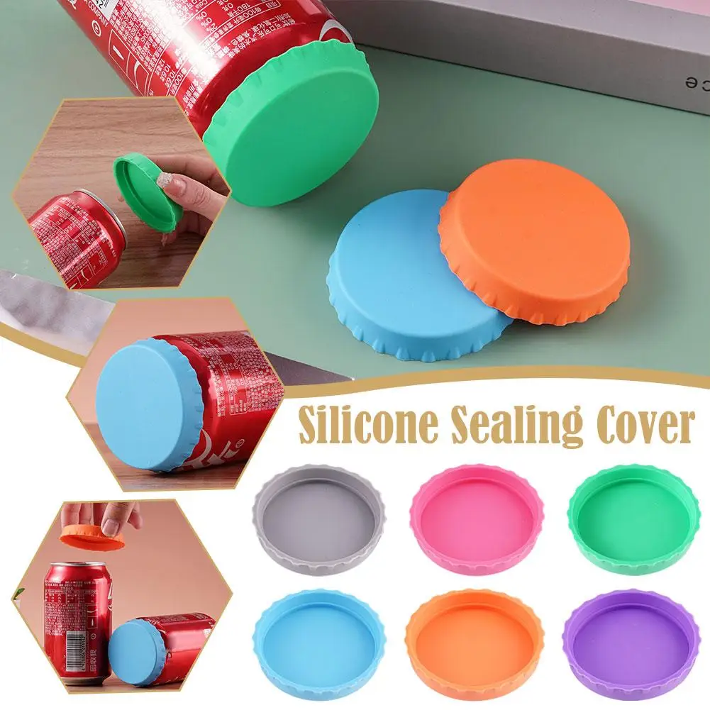 

Reusable Beverage Can Covers Beverage Can Lids Soda Can Lids Silicone Protectors Bottle Leak-proof Cap Sealing Lid Saver Se T8D1