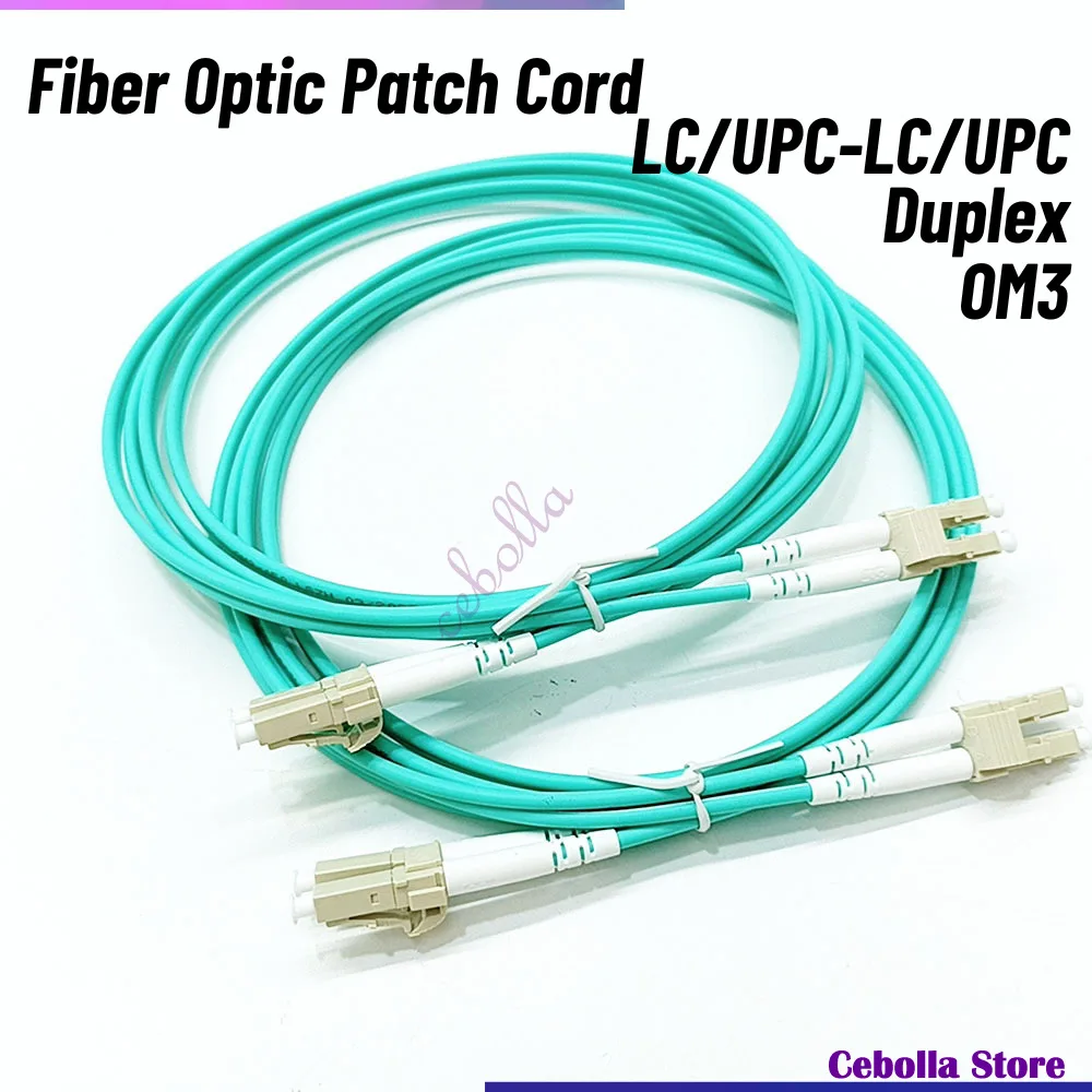 10pcs/lot OM3 Fiber Optic Patch Cord LC UPC Multi Mode Jump Cable Dual 1/2/3/5m Dual Solo Fibra Cable