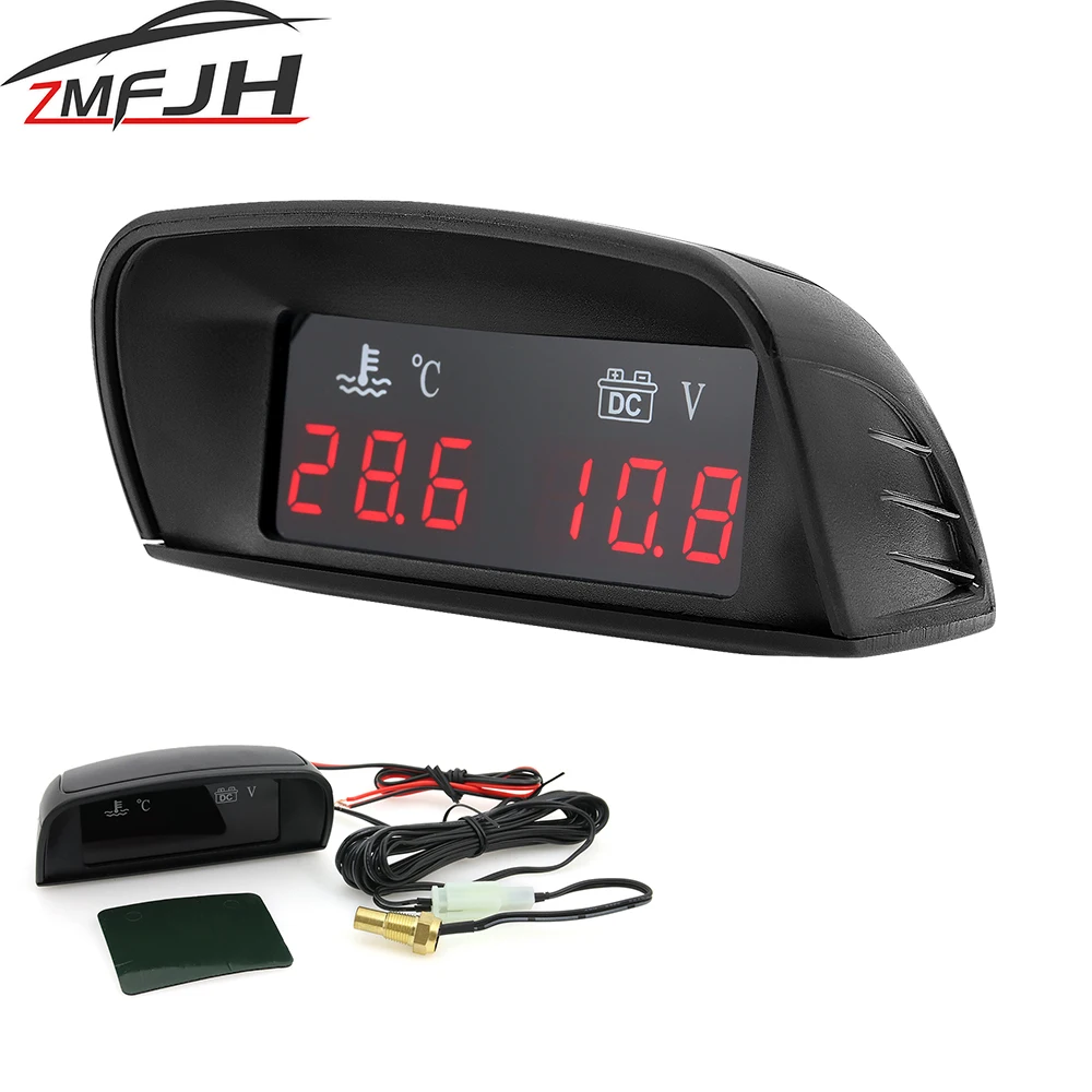 

2-в-1 Цифровой Датчик Температуры Воды 10 Мм Автомобильный ЖК-дисплей Для Автомобиля, Грузовика