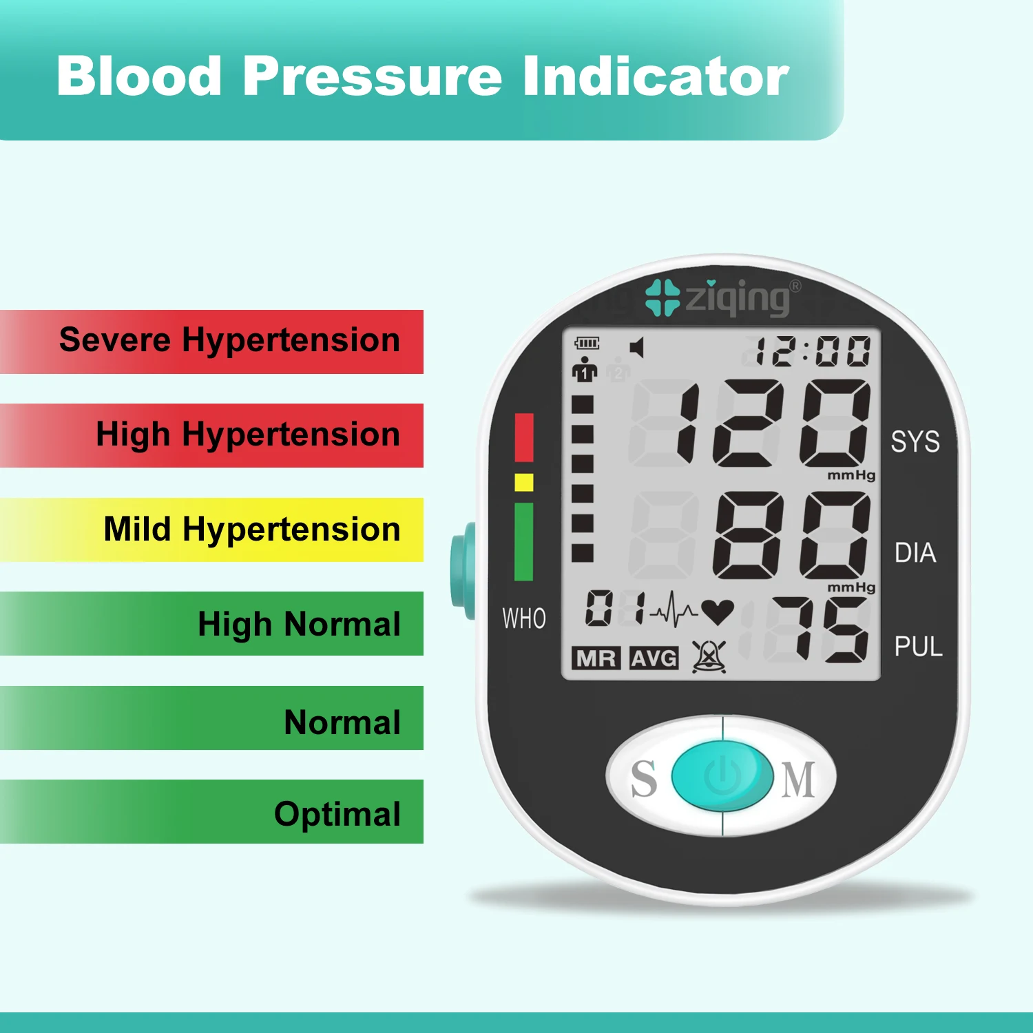 

Портативный USB-тонометр ziqing, Сфигмоманометр с ЖК-дисплеем