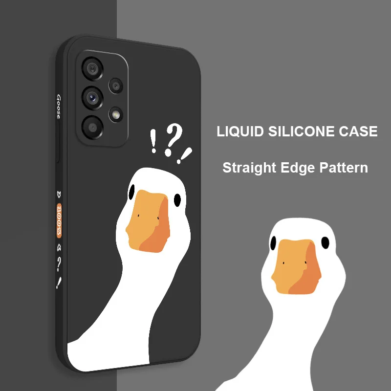 Doubtful Duck Phone Case For Samsung A54 A34 A24 A14 A73 A53 A33 A23 A13 A03S A04 A04S A72 A52 A52S A32 A22 A12 A71 A51 4G 5G