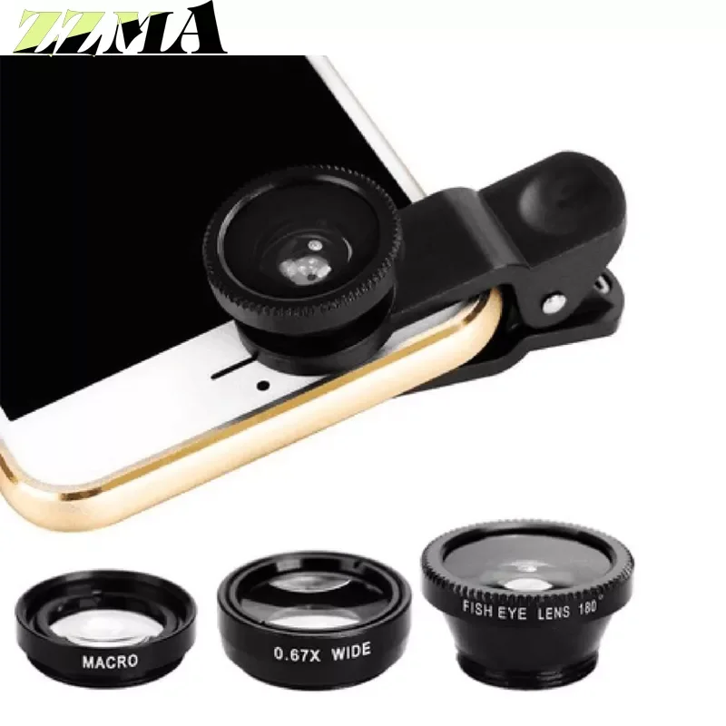 

Wide Angle Macro Fisheye Lens Camera Kits Mobile Phone Fish Eye Lenses with Clip 0.67x for iPhone Samsung HUAWEI All Cell Phones