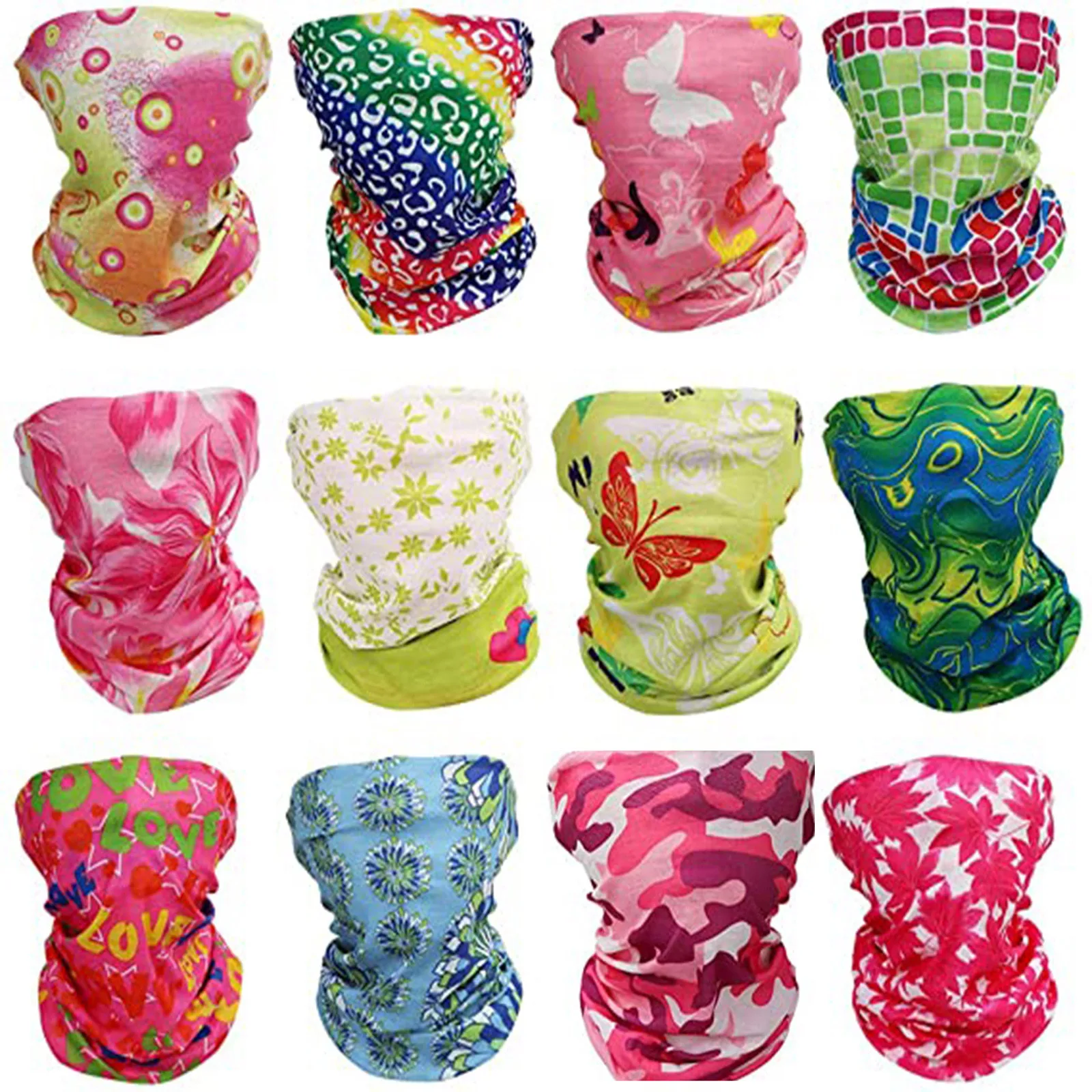 

Scarf Headwear Face Face Motorcycle Bandana Unisex Gaiter 12PC Neck Bandana Scarf Womens Scarfs Fashion Autumn Silk Scarf
