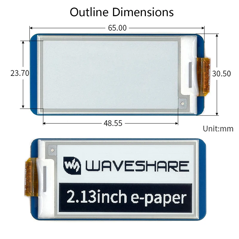 Raspberry Pi Pico 2 13 дюйма E-Paper E-Ink модуль дисплея x 12 пикселя экран SPI интерфейс ЖК для