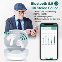 rechargeable hearing aids bluetooth digital hearing aid wireless sound amplifier app control high power amplifier severe loss