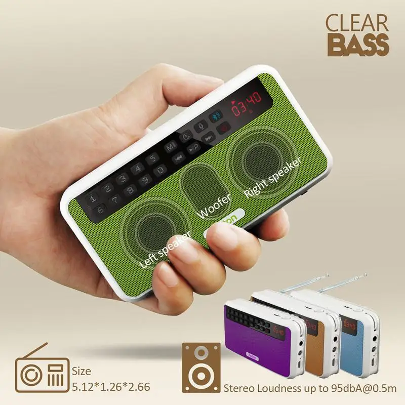 Портативная стерео Bluetooth-Колонка Rolton E500 s FM-радио с двойным гусеничным динамиком