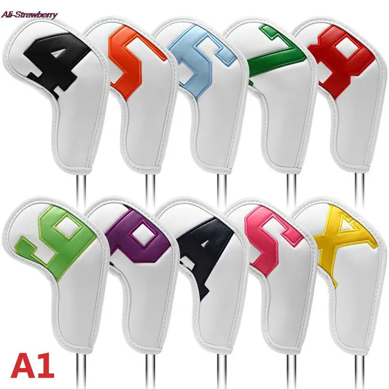 

High-end 6 colors golf iron head cover Iron head cover Wedge cover 4-9 ASPX 10pcs,