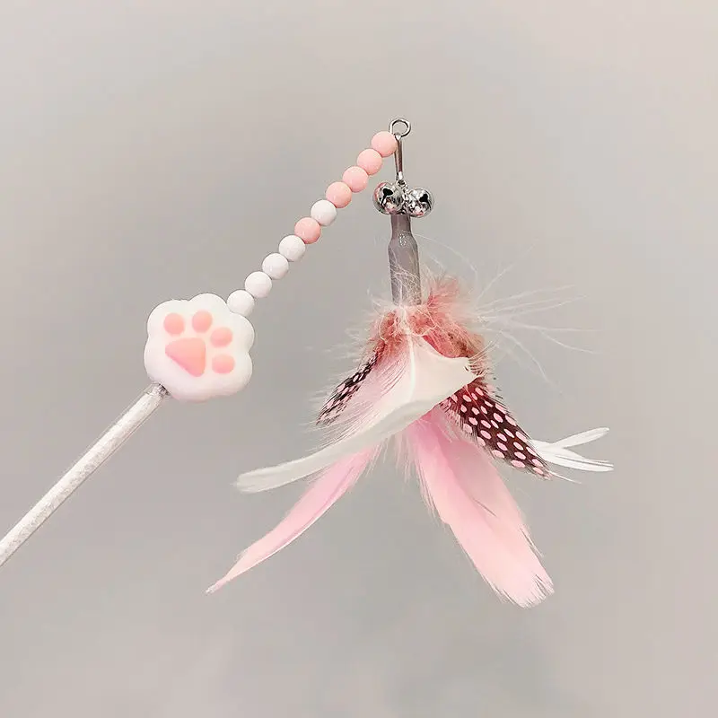 

Disney New cat feather tease cat pole cat paw bell toy pet supplies fairy stick tease cat stick