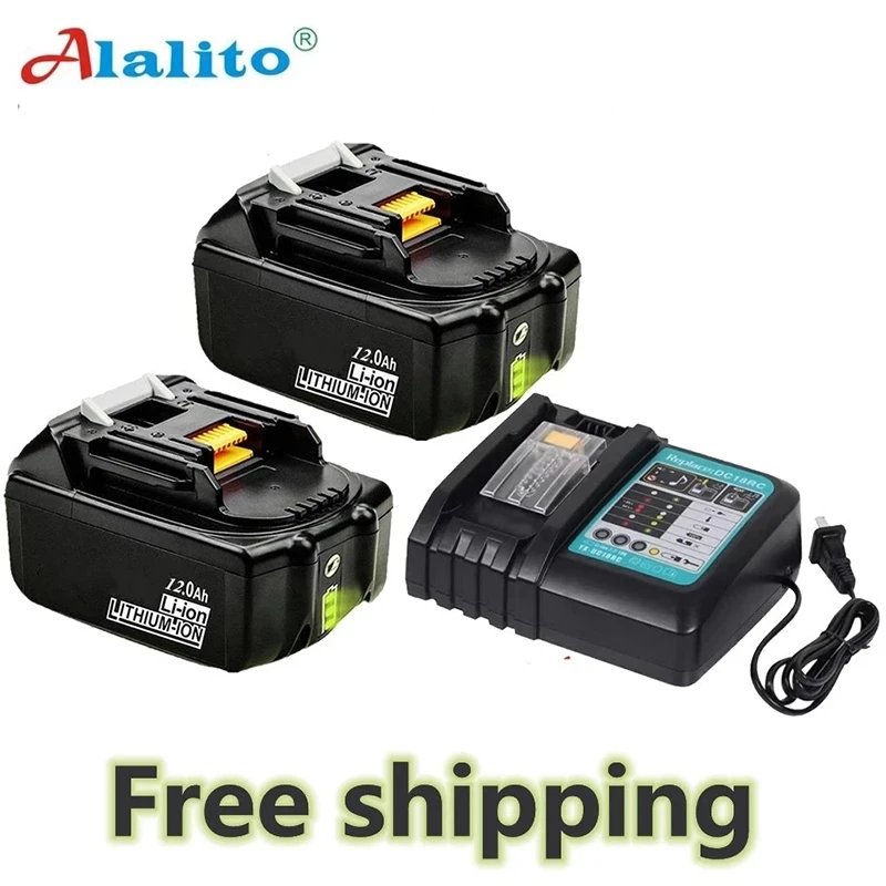 

Latest Upgraded BL1860 Rechargeable Battery 18 V 12000mAh Lithium ion for Makita 18v Battery BL1840 BL1850 BL1830 BL1860B LXT400