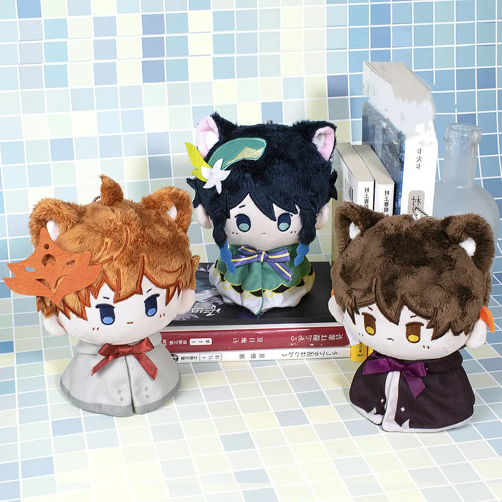 

12 см аниме Genshin Impact Xiao Zhong Li Wendi фигурка плюшевая кукла мягкая игрушка хлопковый брелок плюшевая подвеска