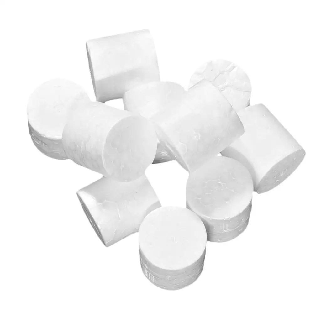 

10 Pieces Cylinder Shape Polystyrene Foam for Painting Modeling Craft