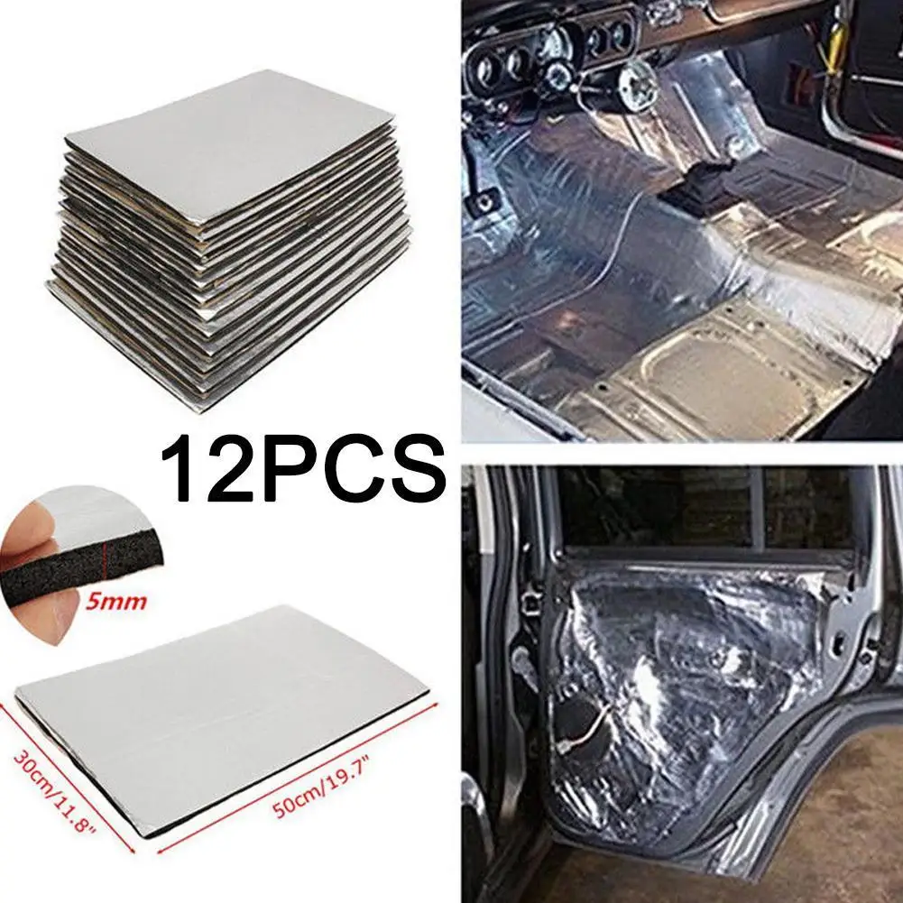 

Car Sound Dampening Mat, Three-layer Design, Noise Proof Heat Insulation, Ideal For Roofs, Doors, Trunk, 50x30cm, 12pcs