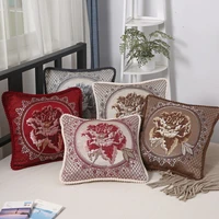 europe palace style pillow cover mahogany sofa bedroom car office cushion cover waist pillow cover pillowcase home decoration
