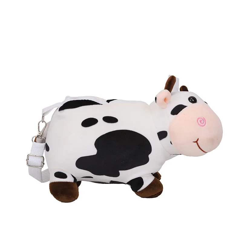 

Cute Cow Plush Bag Backpack Toy Lovely Zero Wallet Crossbody Bag For Girls Kids Birthday Gifts