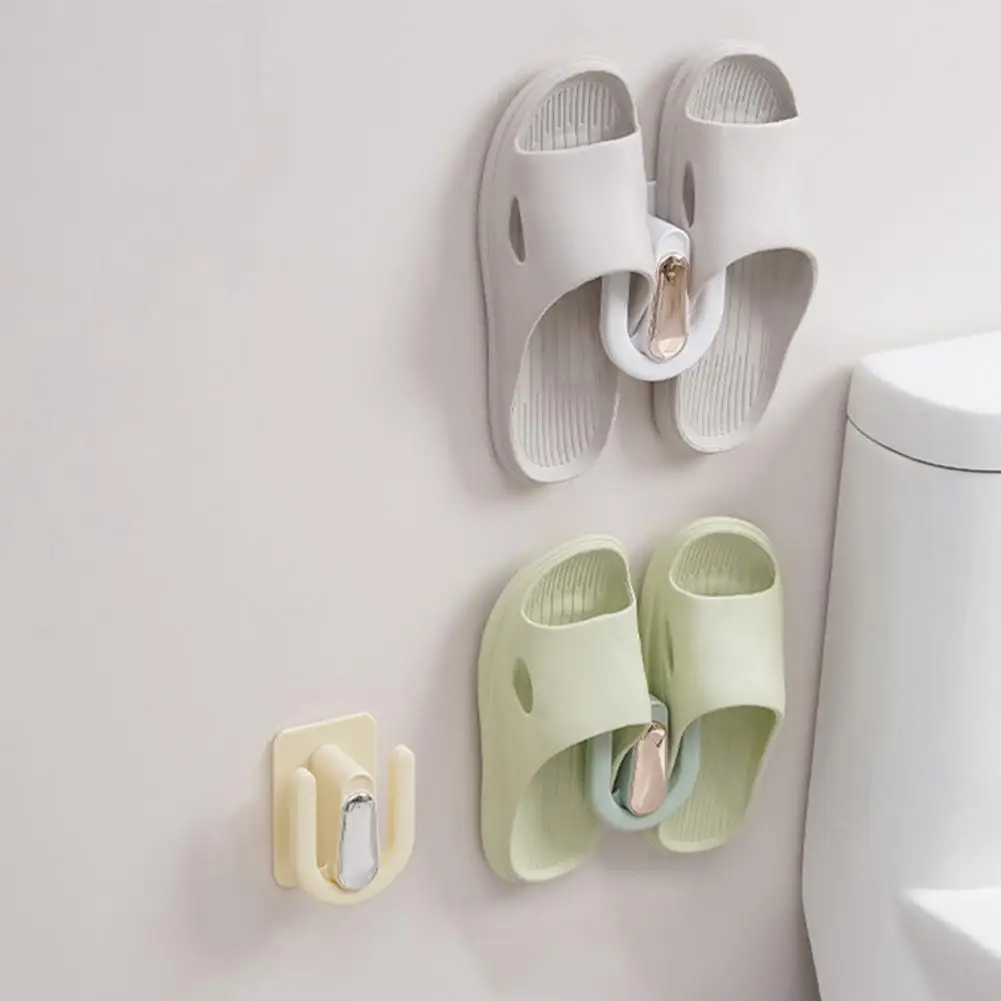 

Slippers Hook Durable Light Luxury Removeable No Residue Mounting Bathroom Storage Rack Slippers Organizer Household Stuff