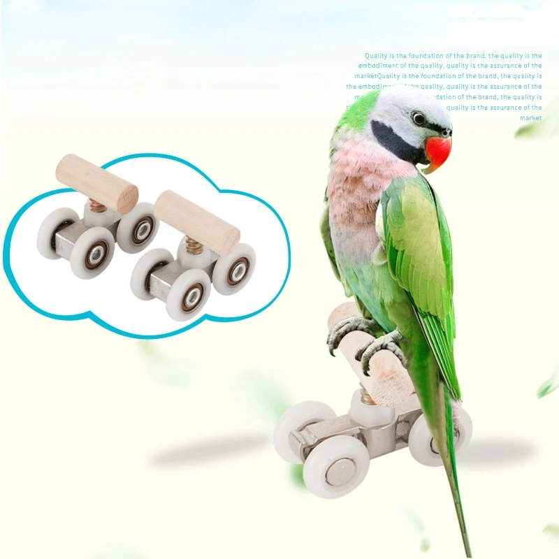 

Parrot toy Training pulley Little sun cockatiel bird supplies Roller skate skateboard