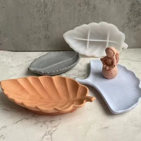ginkgo leaves maple leaf silicone molds handmade shell tray ashtray tray dish mirror plaster resin mould jewelry storage moulds