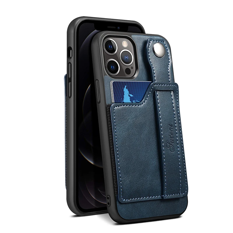 

Cassette Leather Case Wrist Strap Holder Phone Shockproof Case For Iphone 14 13 12 11 Pro Max X Xr Xs 7 8 Plus Casual Phone Case
