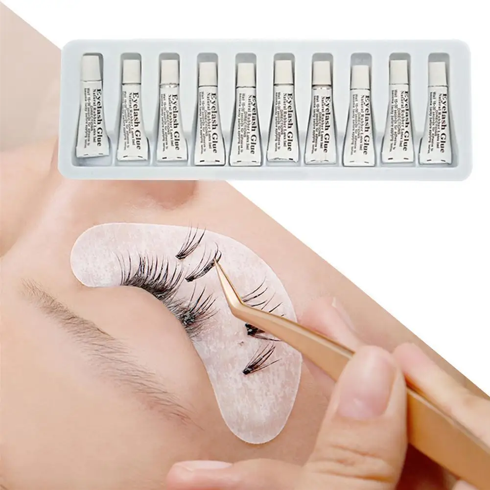 

10pcs Professional Eyelash Glue Clear-white/Dark-black Waterproof False Eyelashes Makeup Adhesive Eye Lash Glue Cosmetic Tools