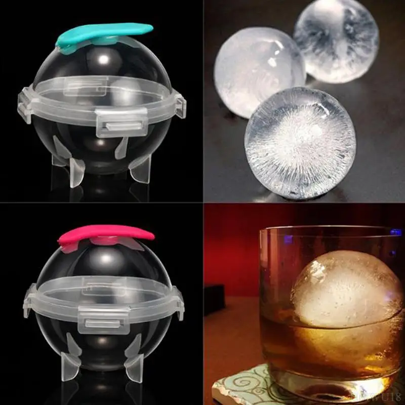 

4Pc Round Ball Ice Cube Mold Ice Ball Maker DIY Ice Cream Mold Plastic Whiskey Ice Cube Tray Bar Tool Kitchen Gadget Accessories