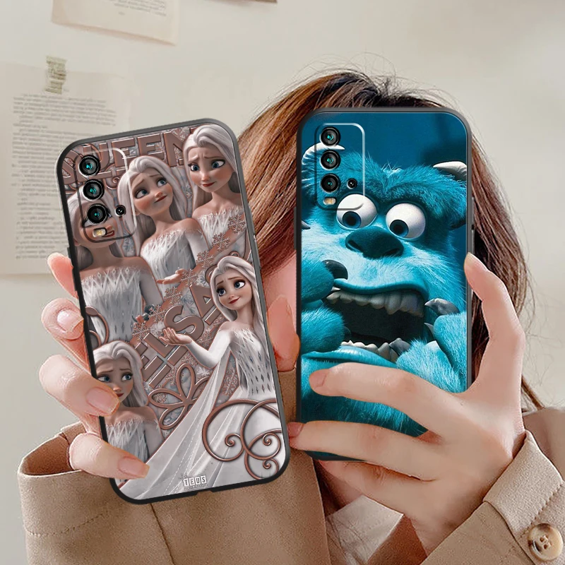 

Disney Frozen Phone Case For Xiaomi Redmi 7S 7 7A Note 7 Pro Original Carcasa Liquid Silicon Black Back Smartphone Shell