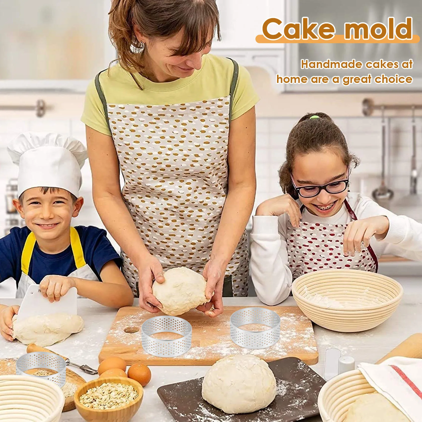 Кольцо для пирога из нержавеющей стали 10 шт. 5 см термоперфорированное кольцо