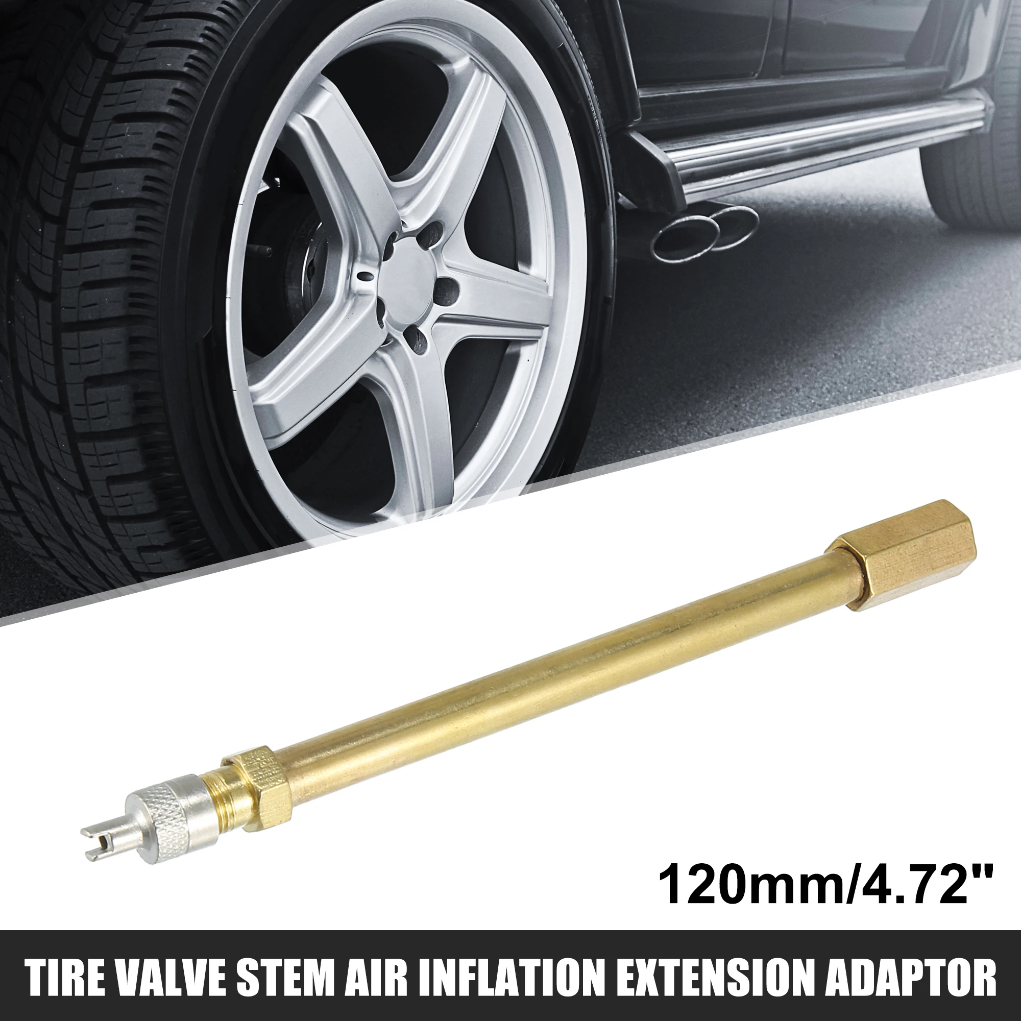 

X Autohaux 120 мм Автомобильная латунная колесная шина удлинитель клапана Stem Extension Inflation Stright Pole