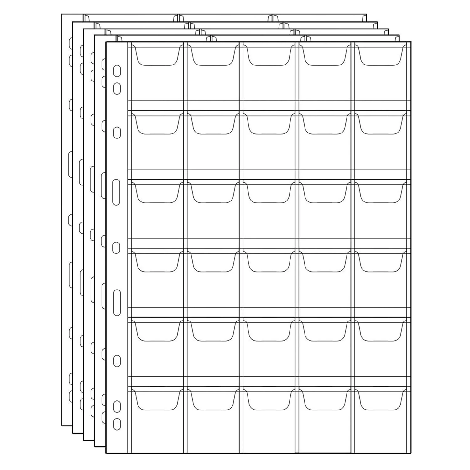 

Карманные страницы для коллекций монет 30 шт